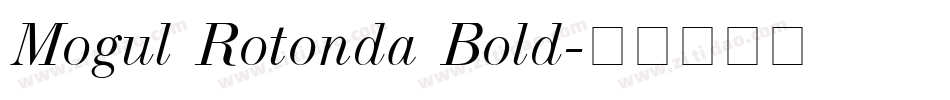 Mogul Rotonda Bold字体转换